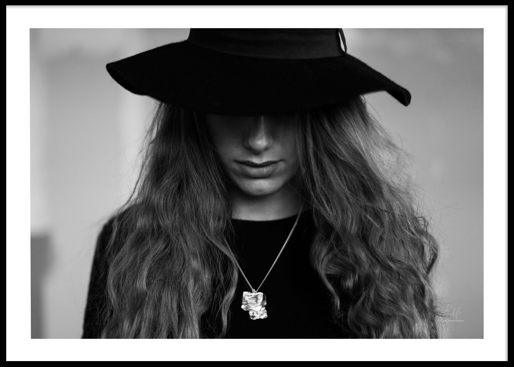 HAT PORTRAIT B&W POSTER